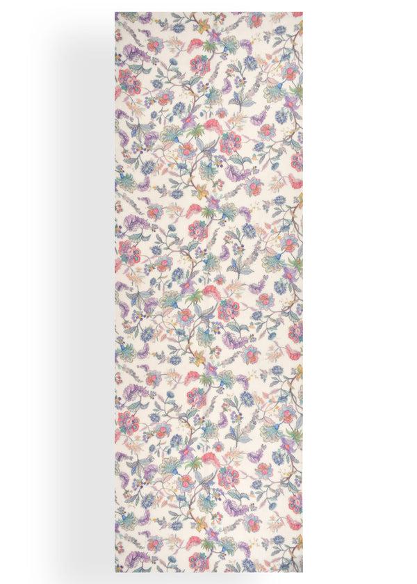 Janavi Multicoloured Flowers In Wool Silk