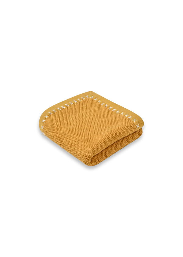 janavi Ochre Baby Blanket in Cotton