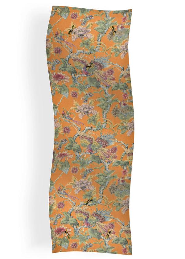 Janavi Ochre Foliage In Shahbano Twill