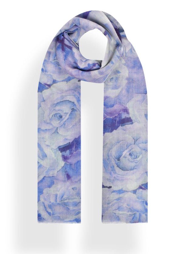 janavi Printed Roses in Wool Silk