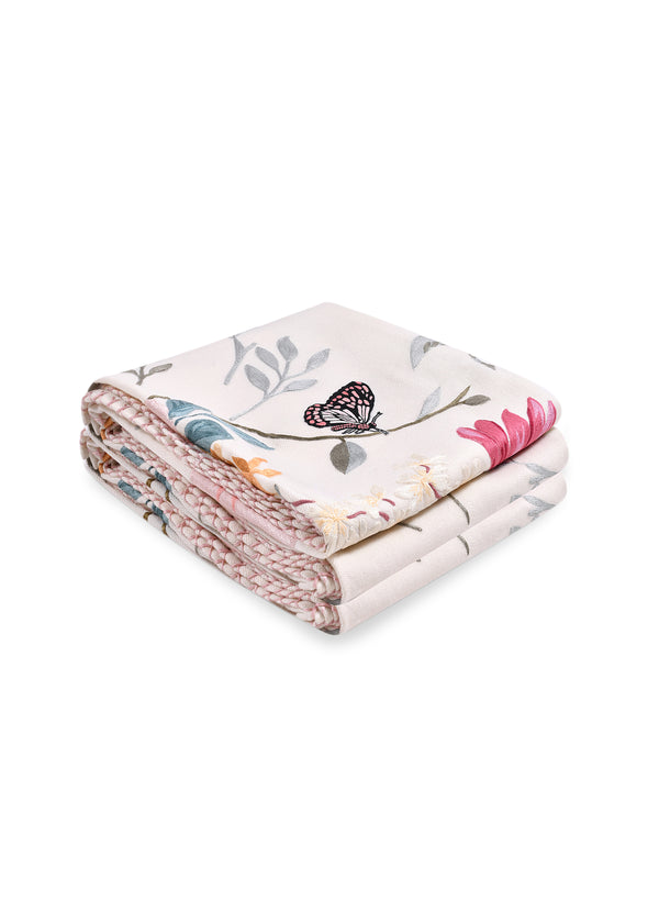 Janavi Reversible Weave Blanket Blooming Wings