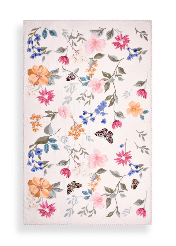 janavi Reversible Weave Blanket Blooming Wings