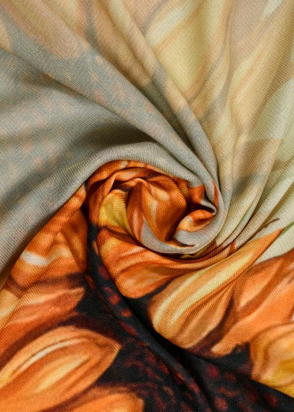 Janavi Sunflower Song In Wool Silk