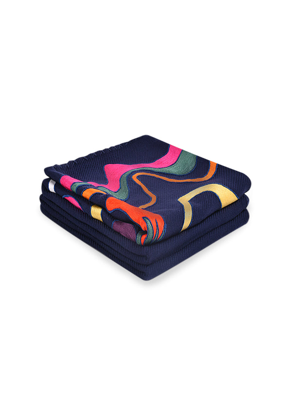 Janavi Twill Weave Blanket Flowing Colors