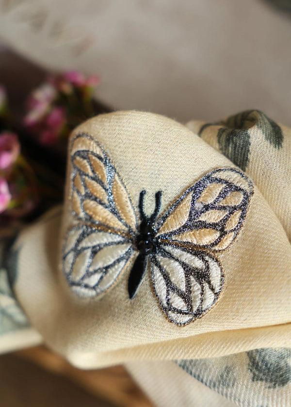 Janavi Vintage Wings In Wool Silk