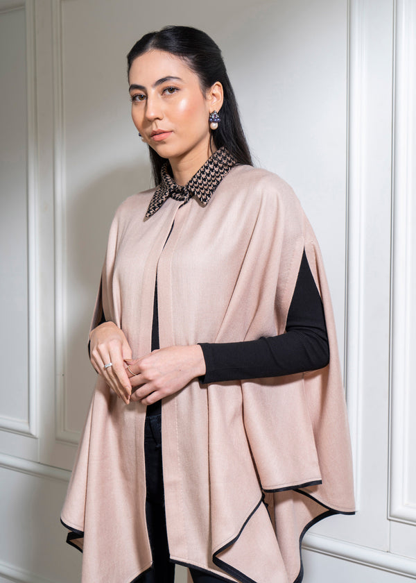 Janavi Woven Collar In Silk Pashmina