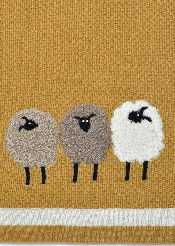 Janavi Tex Knit Double Border Baby Blanket In Cashmere