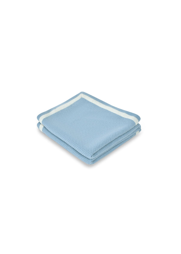 janavi Tex Knit Double Border Baby Blanket in Cashmere