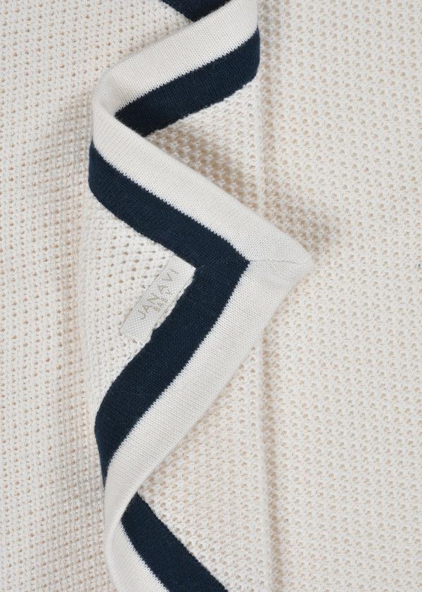 Janavi Tex Knit Double Border Baby Blanket In Cotton