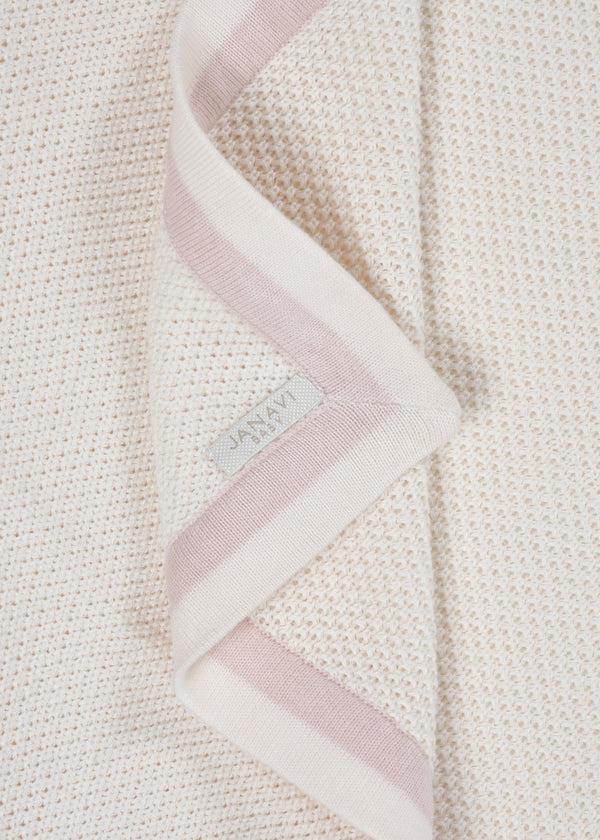 Janavi Tex Knit Double Border Baby Blanket In Cotton