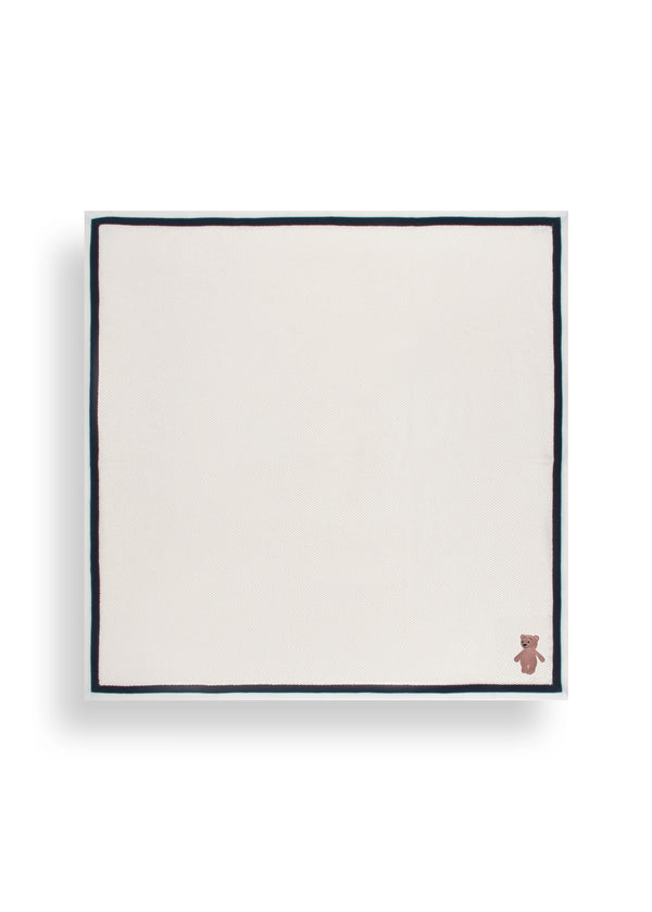 janavi Tex Knit Double Border Baby Blanket in Cotton