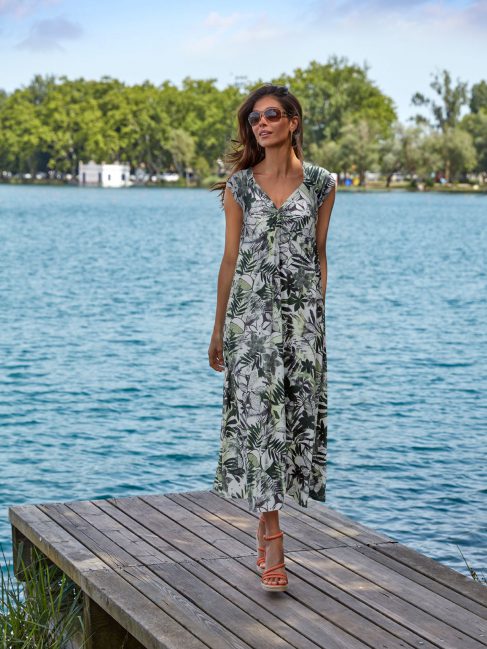 janira Dress Long M/C Forest