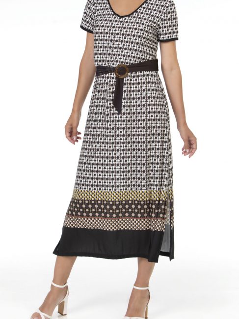 janira Dress Long M/C Vitral