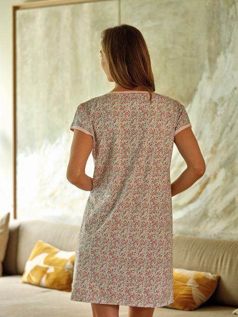 Janira Nightdress M/C Ditsy Lines