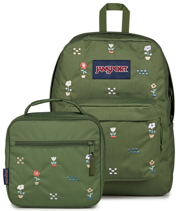 jansport SuperBreak Plus® FX Flower Green Bundle Flower Fundamentals Cargo Green