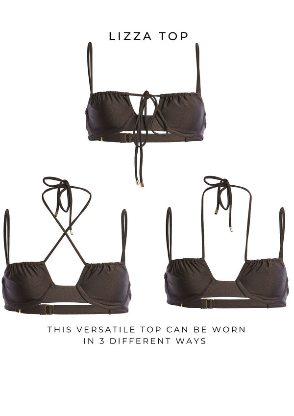 Janthee Berlin Lizza Top - Mocha