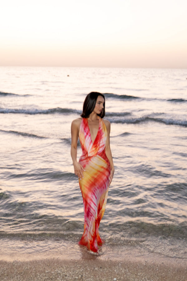 janthee berlin Mona Dress - Lava