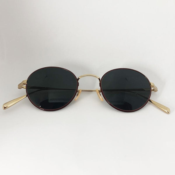 Japan Best BJ Classic Sunglasses PREM-114S NT Gold & Red