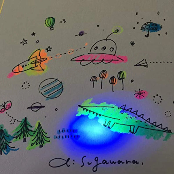 Japan Best Neon Crayons - Glows Under UV Light