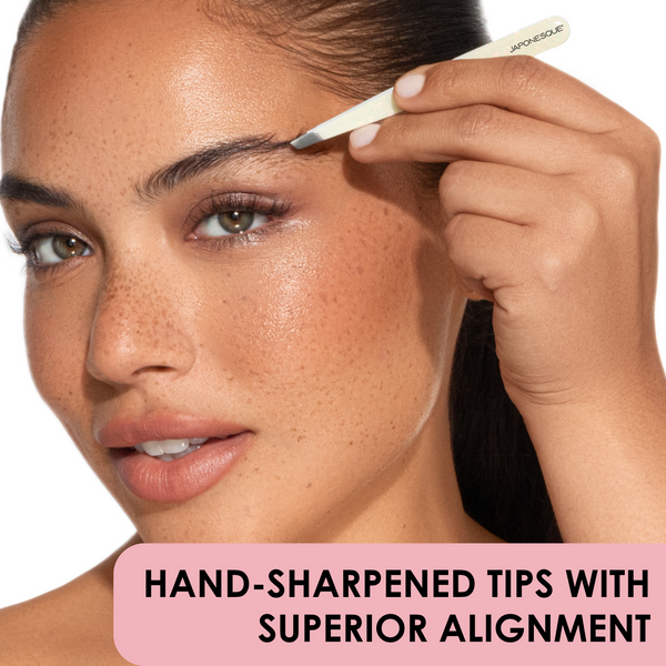 Japonesque Slant & Point Tweezers Natural Shimmer