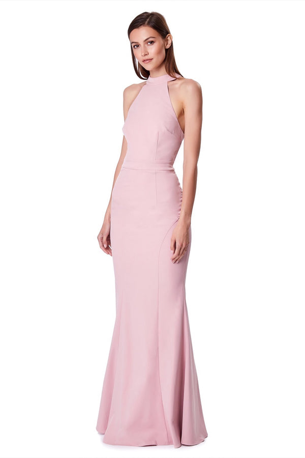 Jarlo Caden Halter Neck Maxi Dress Blush
