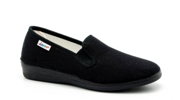 Moccasins With Small Wedge BLACK Model 2000