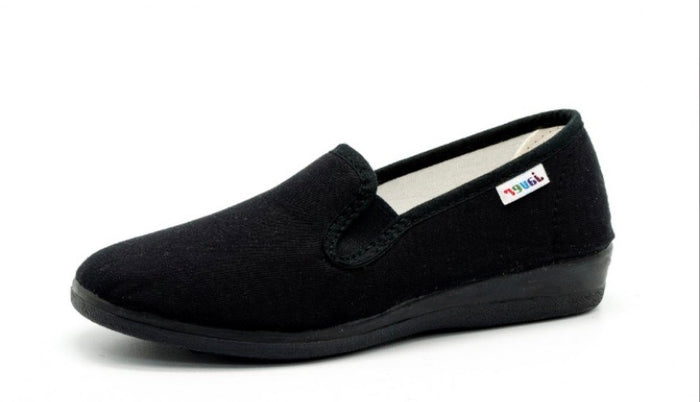 Moccasins with small wedge BLACK model 2000