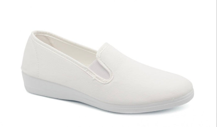 Moccasins With Small Wedge WHITE Model 2000