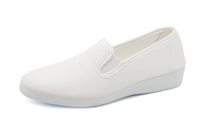 Moccasins with small wedge WHITE model 2000