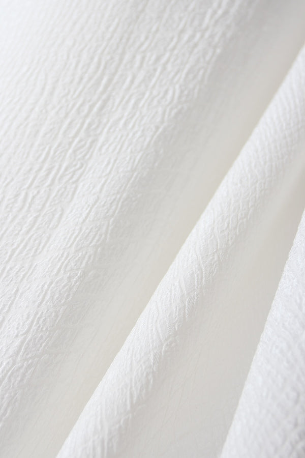 Marie France Van Damme Button Down Silk Croco Dress White