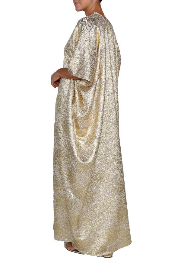 Marie France Van Damme Fine Dahlia Boubou Caftan Dahlia Gold