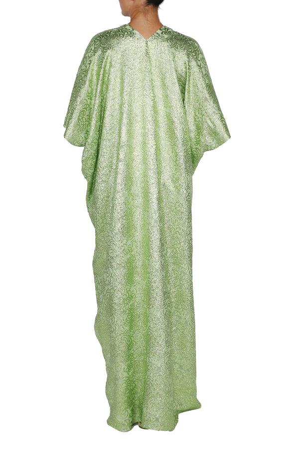 Marie France Van Damme Fine Dahlia Boubou Caftan Dahlia Green