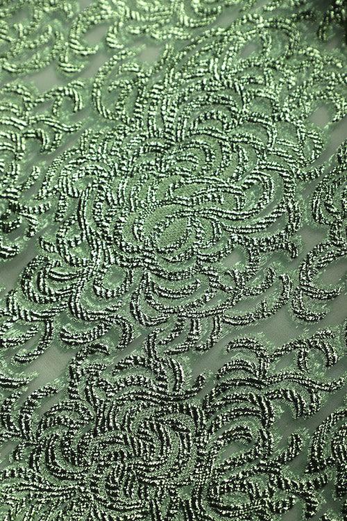 Marie France Van Damme Fine Dahlia Boubou Caftan Dahlia Green