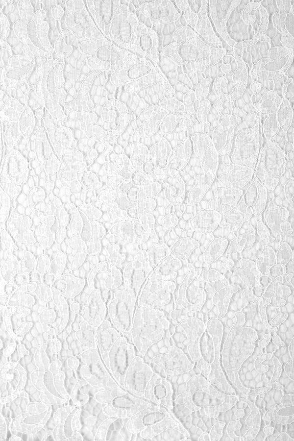 Marie France Van Damme French Lace Midi Dress White