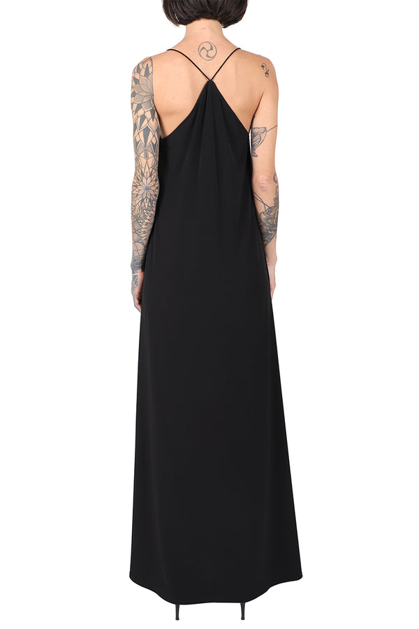 Marie France Van Damme Jersey Racer Back Dress Black