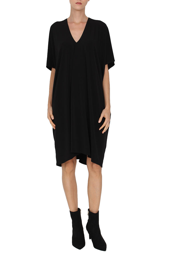 Marie France Van Damme Jersey Midi Boubou Black