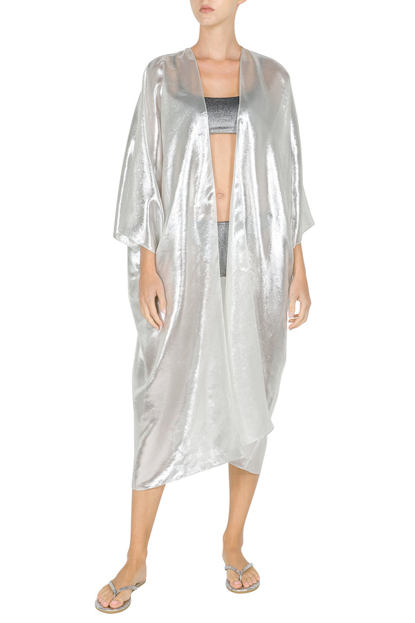 Marie France Van Damme Metallic Cover Up Light Silver