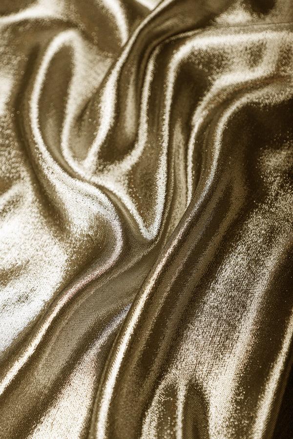 Marie France Van Damme Metallic Cover Up With Handmade Tassels Gold