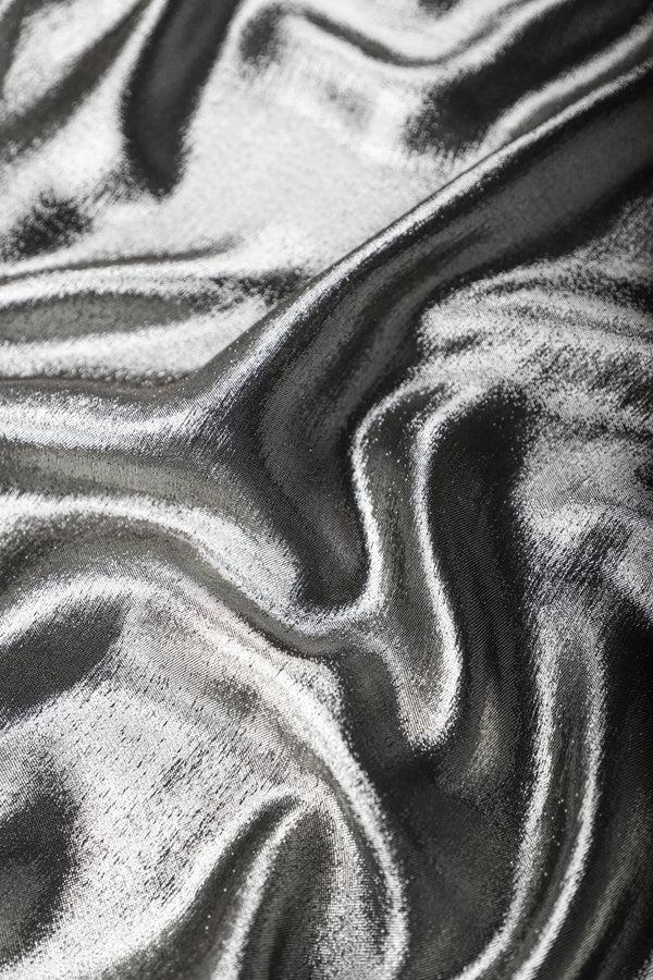 Marie France Van Damme Metallic Cover Up With Handmade Tassels Silver