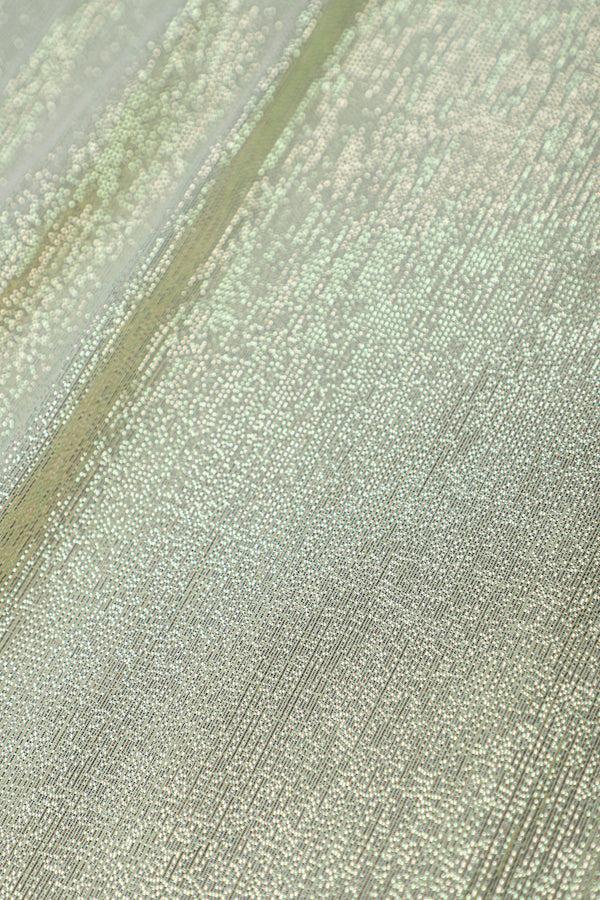 Marie France Van Damme Metallic Lamé Boubou Caftan Pistachio