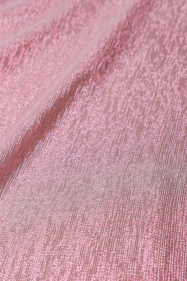 Marie France Van Damme Metallic Lamé Boubou Caftan Rose