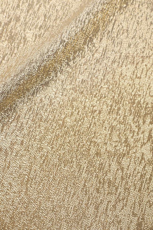 Marie France Van Damme Metallic Lamé Sweep Skirt Dark Gold