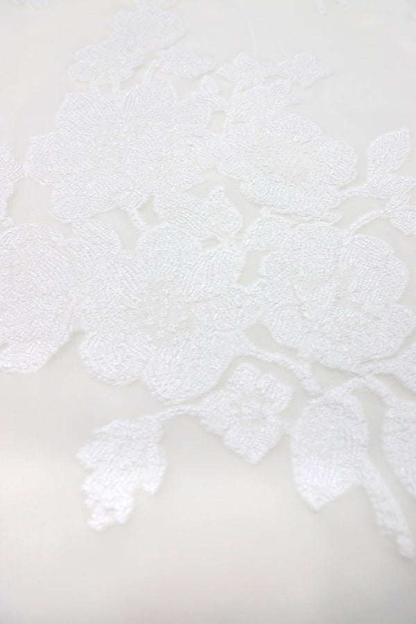 Marie France Van Damme Metallic Rose Racer Back Dress White