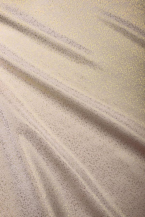 Marie France Van Damme Metallic Sparkle Dress White Gold