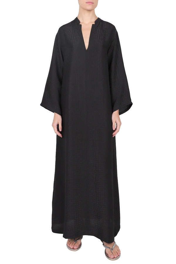 Marie France Van Damme Polo Croco Boubou Caftan White