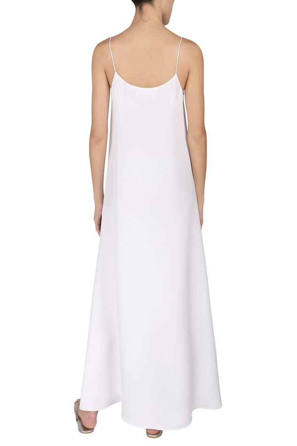 Marie France Van Damme Silk Crepe De Chine Cami Dress White