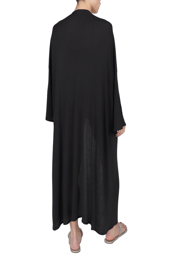 Marie France Van Damme Straight Long Silk Blend Cardigan Off White