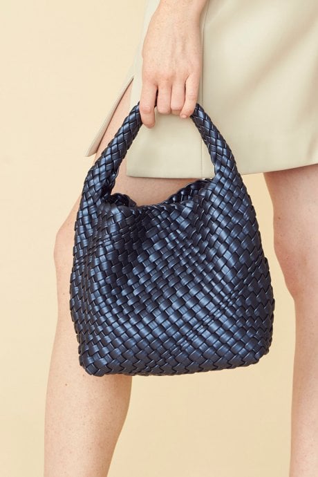 ECO Leather Hand Woven Mini Tote Bag