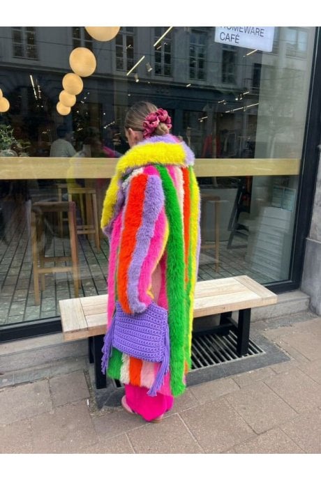 Faux Fur Hand Crafted Eco Bamboo Maxi Coat