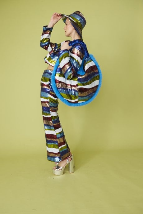 Hand Made Bamboo Sequins Gaga Bag